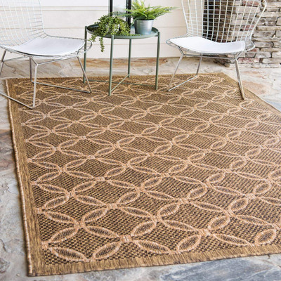 Unique Loom Outdoor Trellis Collection Area Rug - Spiral 4 1 X 6 1 Rectangle