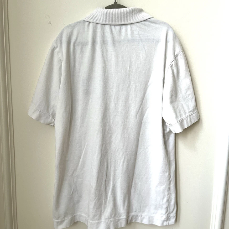 Camisa Polo Stone Island Niños Blanca Manga Corta Con Parche Logo Talla 10 Años Foto 2 de 4