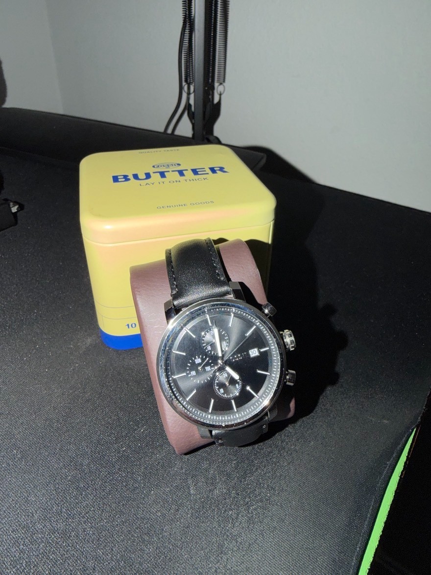 Rhett Multifunction Black LiteHide™ Leather Watch - image 1