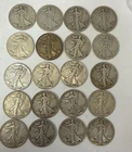 Lot of 20 $10 Face Value Mixed Years Walking Liberty Half Dollars - 90% Silver