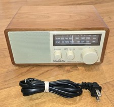 Sangean WR-11 AM/FM Analog Table Top Radio 2 Band Receiver Wood Cabinet