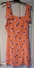 Urban Outfitters Dot And X Pink Floral Hailee Dress BNWT size UK 10