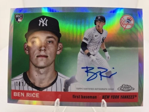2025 Topps Chrome Platinum Refractor Auto Ben Rice /199 #CPA-BR Rookie RC