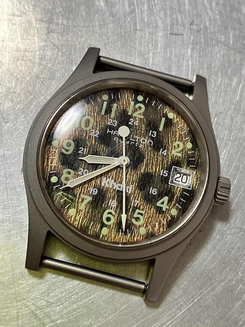 Hamilton Sazaby Leopard Dial Custom Unisex Watch Full Set Pre-Owned