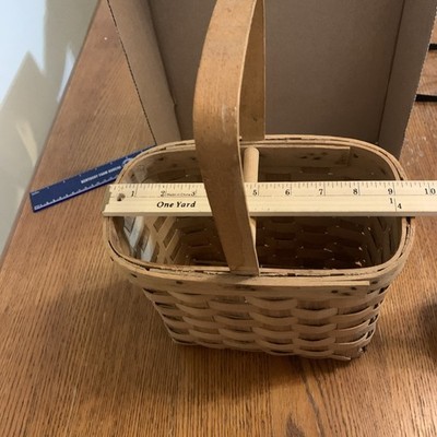 Vintage Basketville Putney Vermont Woven Wood Basket with