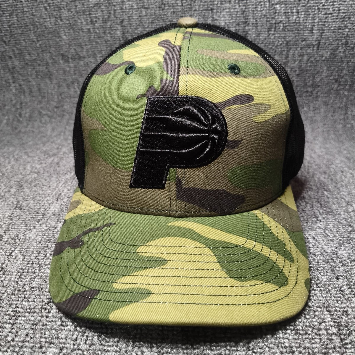 '47 Brand Indiana Pacers Camo Trucker Hat Snapback NBA Curved Bill