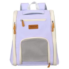 Pet Portable Travel Backpack Carrier for Little Cat Pet Dog Purple