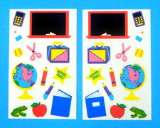 Vintage Mrs. Grossmans School Supplies Sticker 2 Mod Sheets Set