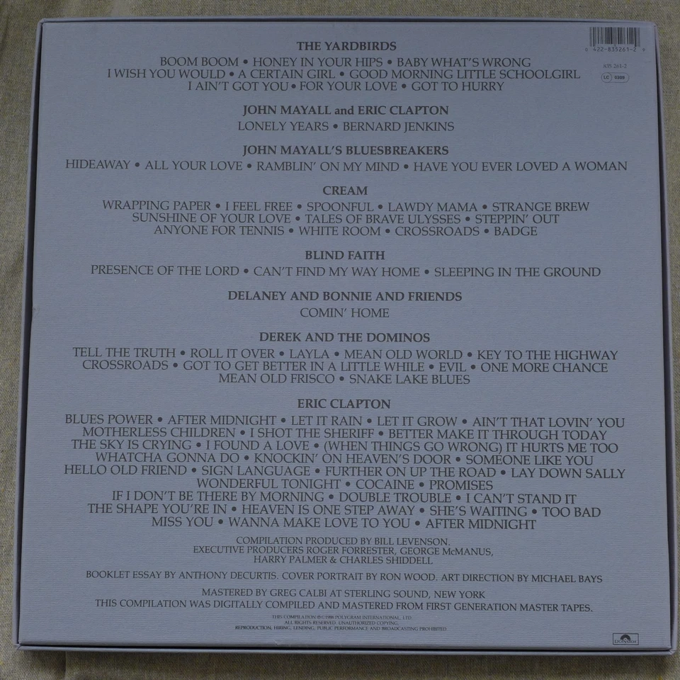 ERIC CLAPTON - CROSSROADS - 4 CD-SET IM LP-FORMAT - Bild 3 von 4