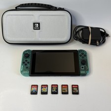 Nintendo Switch Console Bundle Lot Custom Joycons W 5 Games Zelda Pokemon