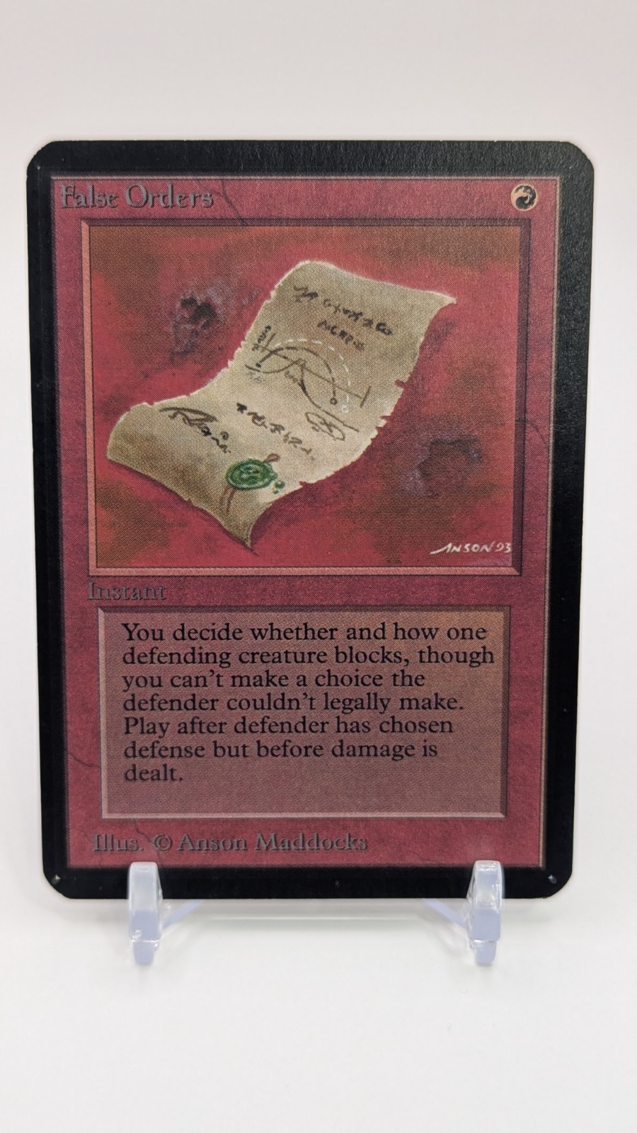 🙊NM MTG Alpha False Orders #147 (Common) - Near Mint - Red Old School🙊
