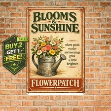 Welcome To My Garden Funny 8x12 Aluminum Vintage Metal Sign