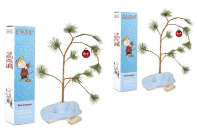 18'' Charlie Brown Christmas Tree with Linus Blanket - Holiday Decor 2-Pack