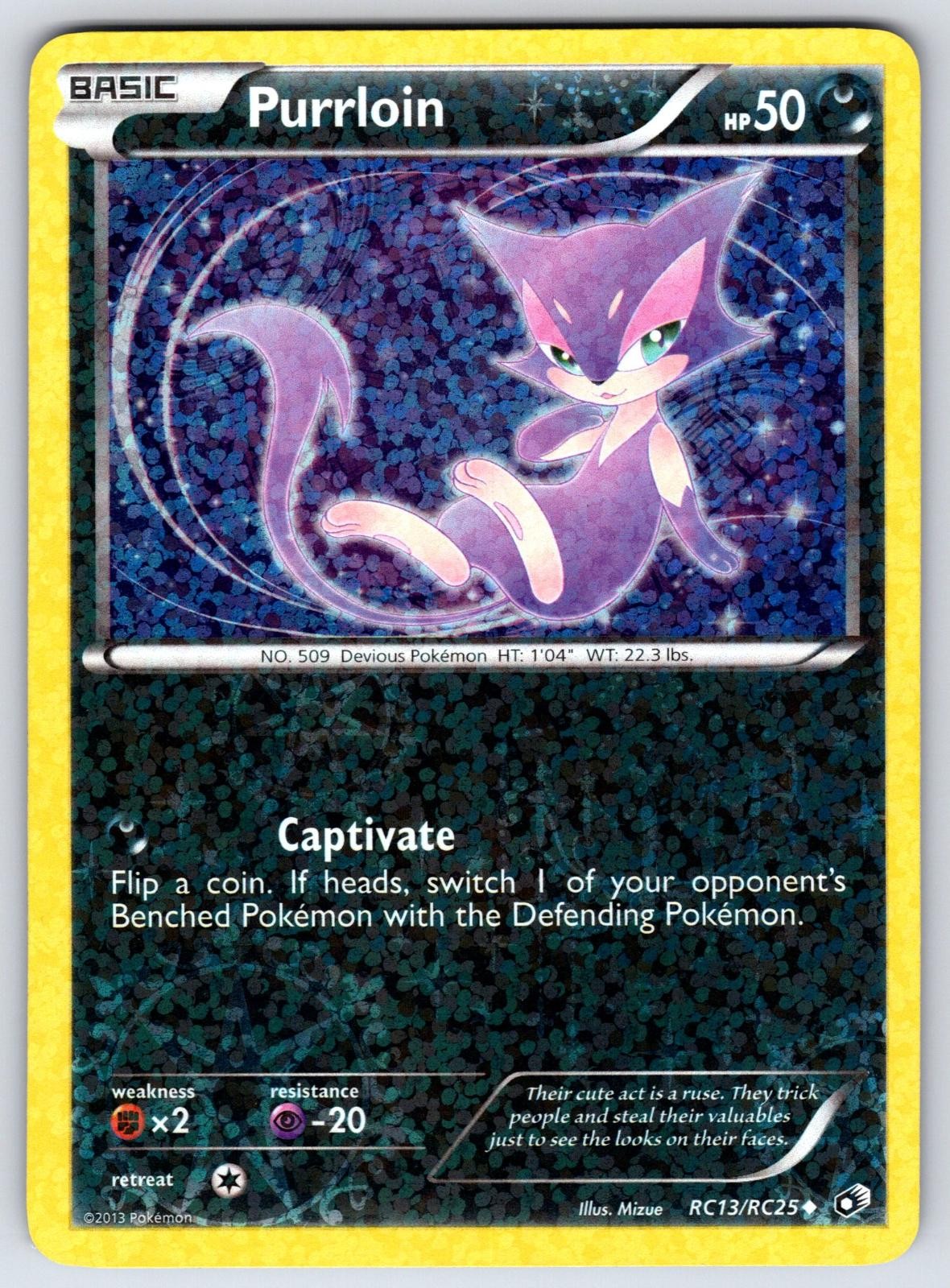 Purrloin RC13/RC25 Holo Legendary Treasures: Radiant Collection Pokemon LP