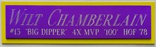 WILT CHAMBERLAIN LA LAKERS NAMEPLATE FOR AUTOGRAPHED Signed Basketball JERSEY