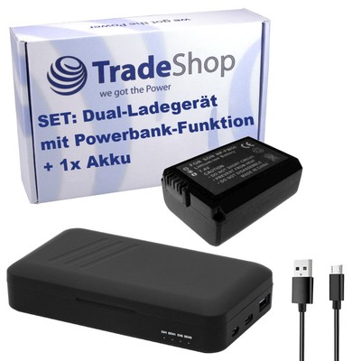 Set: Akku 1,3Ah + LED Ladegerät Powerbank für Sony Alpha SLT-A33L SLT-A33Y