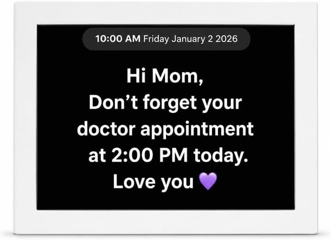 Digital Reminder Board 10.1 Inch WiFi Message Display Photo Schedule Screen