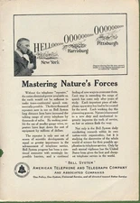 Magazine Ad - 1923 - AT&T / Bell System - Mastering Nature's Forces