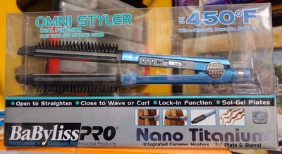 NEW! BaByliss PRO BABNT8125 Nano Titanium Omni Styler Straightener Flat Iron