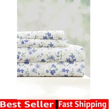 4 Piece Queen Sheet Set - Breathable, Double-Brushed Patterned Cooling Sheets...