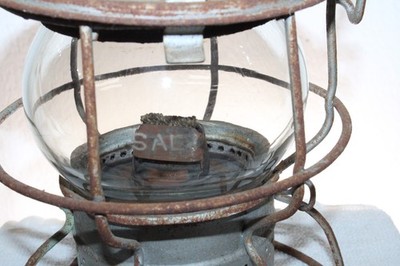1925 Seaboard Air Line SAL Armspear Railroad Lantern Etched Globe