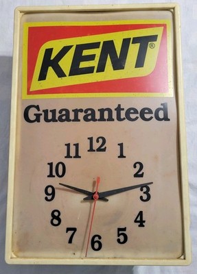 Vtg Kent Feeds Advertising Wall Clock 14 x 21 x 4.5'' Does Not Work Patina READ