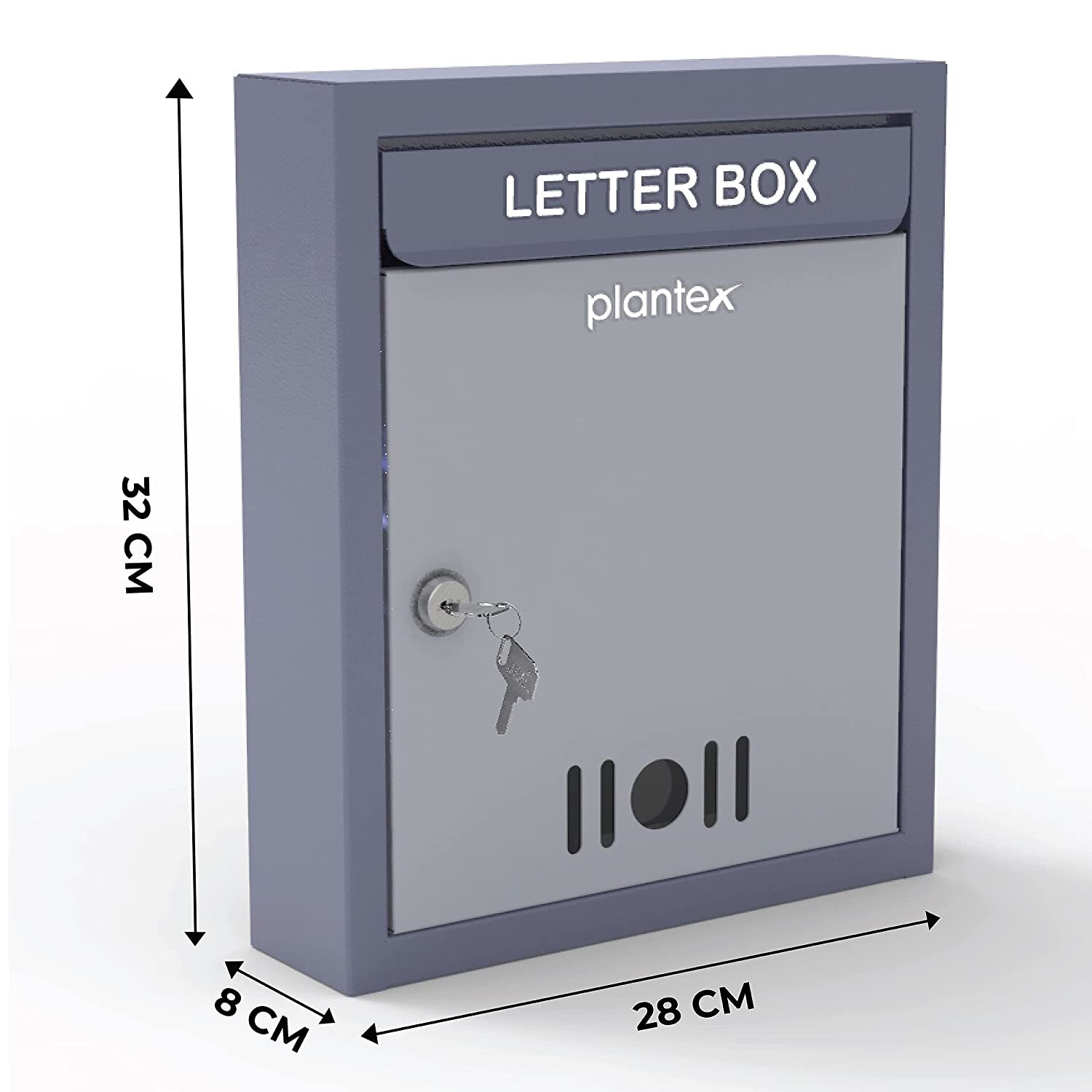 High Grade Big Size Letter Box for Home Mail Box For Wall with Key Lock  Ivory