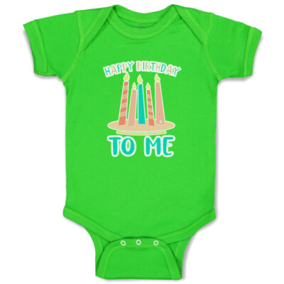 Baby Bodysuit Happy Birthday to Me Cakes Funny Cotton Boy & Girl Baby Clothes