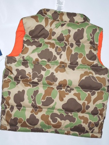 $115 Polo Ralph Lauren boys reversible Camo / Orange down Elmwood Vest size 6 - Picture 3 of 6