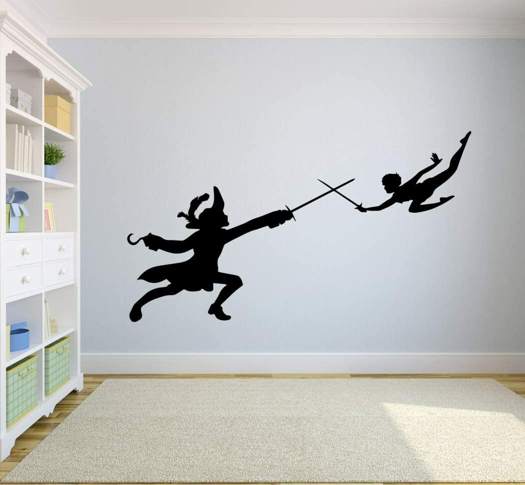 Peter Pan Captain Hook Cartoon Wall Sticker Vinyl Art Decal Decor Kids Room  Home