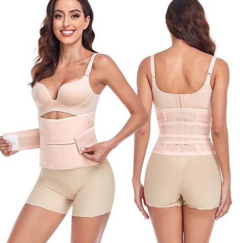 Postpartum Binder Recovery Support Belly Waist Tummy Belt C Section Wrap Band - Picture 9 of 23
