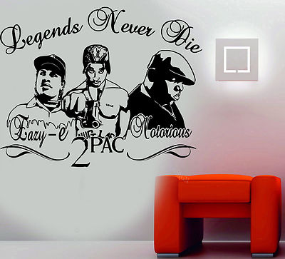2Pac Tupac Eazy-E Notorious B.I.G Rappers Hip Hop Legends DIY Wall