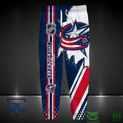 Columbus Blue Jackets Map Sweatpants, Hockey Team Pants, Christmas Gift