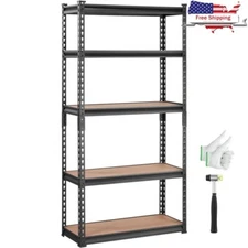 Heavy Duty Steel Shelving Unit Adjustable Storage Rack 5 Tier 2000 Lbs Capacity