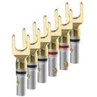 6 Pcs Audio Accessories -Fi Speaker Connector Cable Banana Plugs