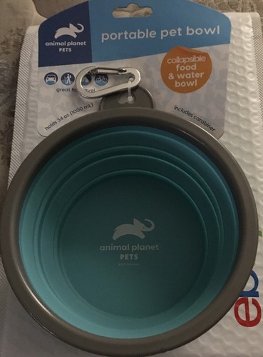 Animal Planet Portable Pet Bowl ~ Holds 34oz ~ Collapsible Food & Water Bowl - Picture 3 of 4