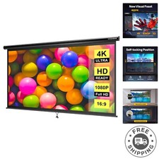 High-Definition 16:9 100'' Pull Down Projector Screen for Cinema Quality Viewing