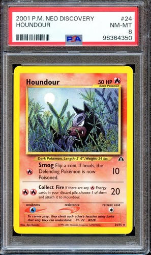 Houndour (Unlimited) graded PSA 8 for sale on eBay