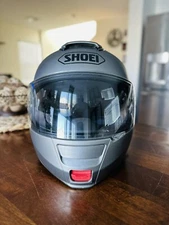 Shoei Neotec Matte Gray Modular Motorcycle Helmet Size M w/J&M Speaker Kit