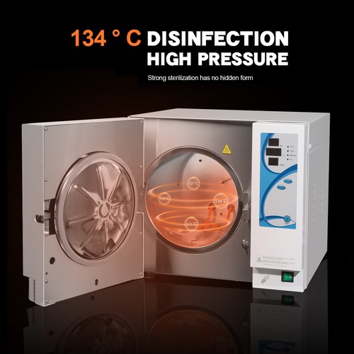 18L Dental Medical Autoclave Vacuum Steam Sterilizer Disinfection Cabine Class N - 第 4/23 張圖片