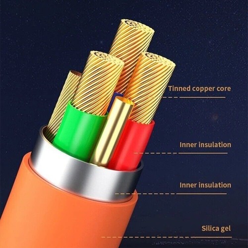 3 in 1 Heavy Duty Braided Long USB Fast Charger Cable Lead For iPhone Samsung - Picture 11 of 20