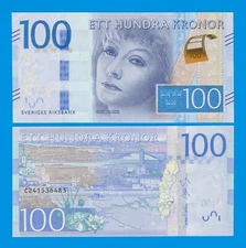 Sweden 100 Kronor P 71 ND 2016 UNC Greta Garbo