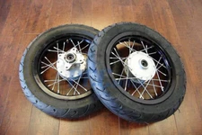 12" DRUM BRAKE WHEEL SET W/MOTARD TIRES 12MM Bearing for Chinese Dirt Bike WMS02
