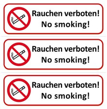 ⭐ Rauchen verboten ! - 196x65 Aufkleber Klebeschild Schild (No smoking)
