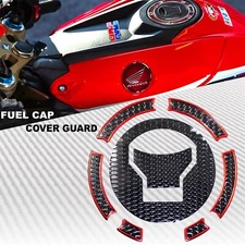 BLACK&CHROME RED GAS TANK FUEL CAP COVER PROTECT GUARD 13-23 CB/CBR 500/650F/CBF