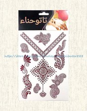tattoos waterproof for womenbrown henna lace temporary tattoo sticker