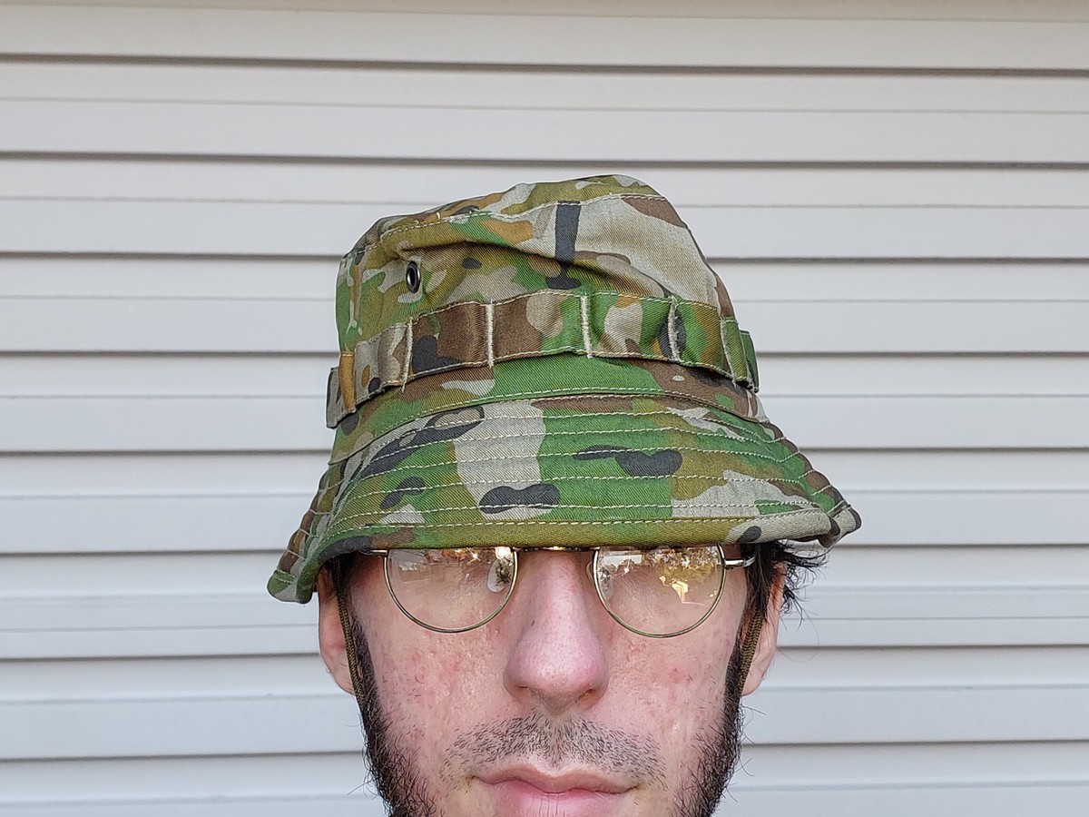 その他 OR Multicam Hat Large Multicam Panama Hat with Chin Strap and Anti-Mosquito Net