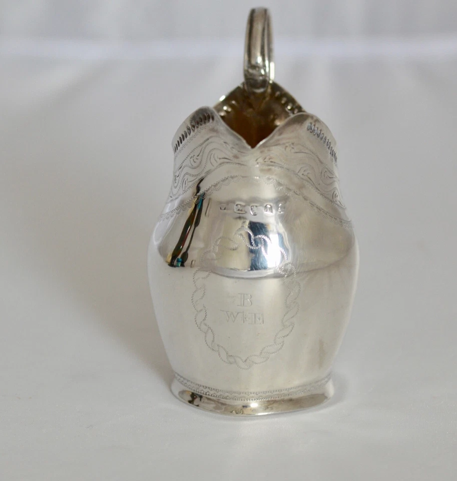  1804 JARRA CREMA DE PLATA ESTERLINA GEORGE 111 DE LONDRES WILLIAM BENNETT Foto 3 de 4