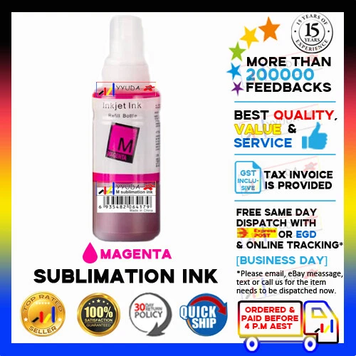 Dye Sublimation Ink for all Epson EcoTank printers ET-2810 2811 1810 4800 5800 - Picture 5 of 6
