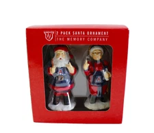 Arizona Cardinals 2 Pack Santa Ornament Mr. & Mrs. Claus The Memory Company